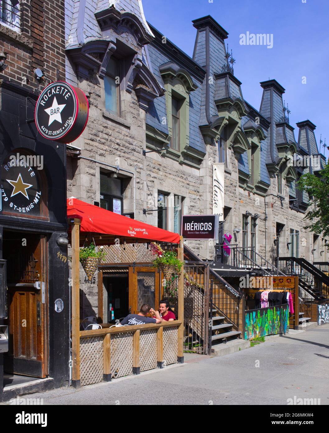 Canada, Quebec, Montreal, StDenis Street Stock Photo Alamy