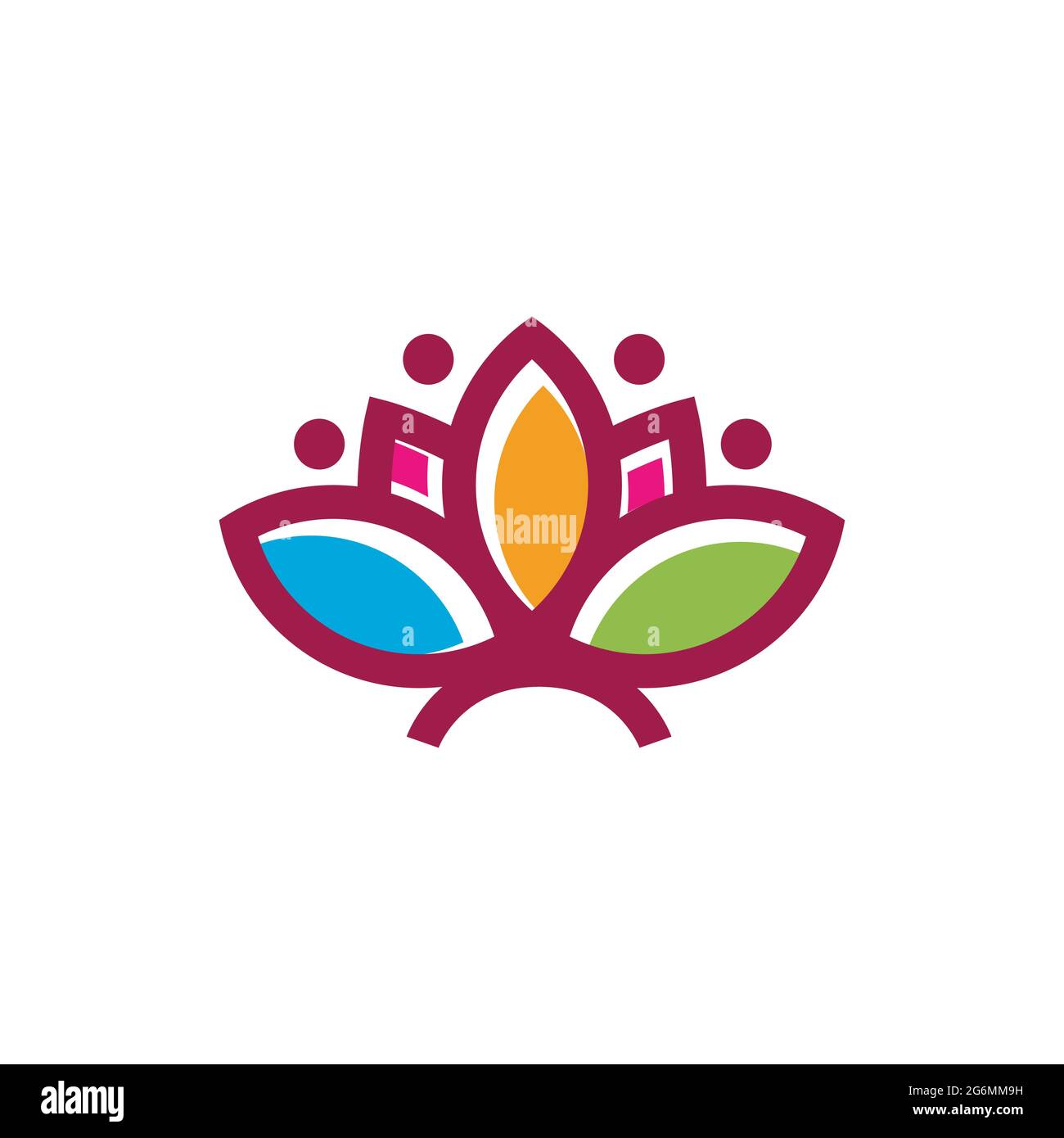 beauty lotus flower vector icon design template Stock Vector Image ...