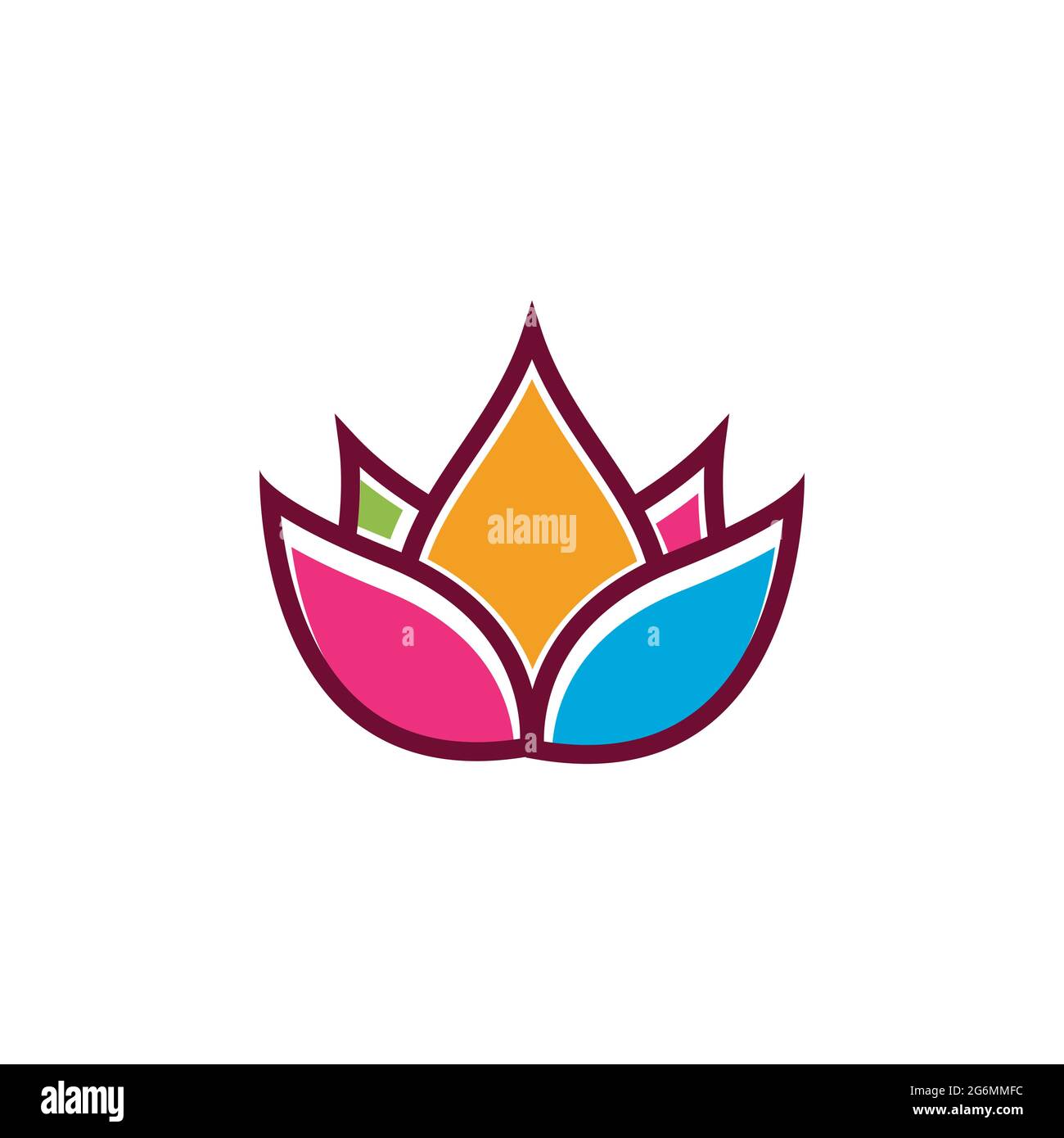 beauty lotus flower vector icon design template Stock Vector Image ...
