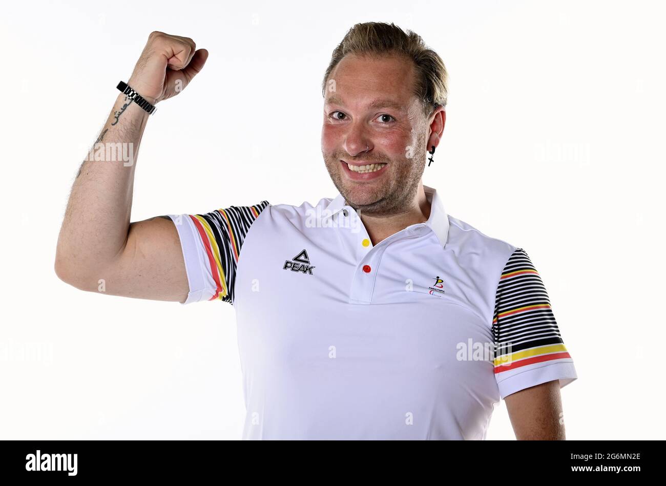 Kevin Van Ham pictured during a photoshoot for the Belgian Olympic Committee BOIC - COIB and Belgian Paralympic Committee BPC ahead of the Tokyo 2020 Stock Photo