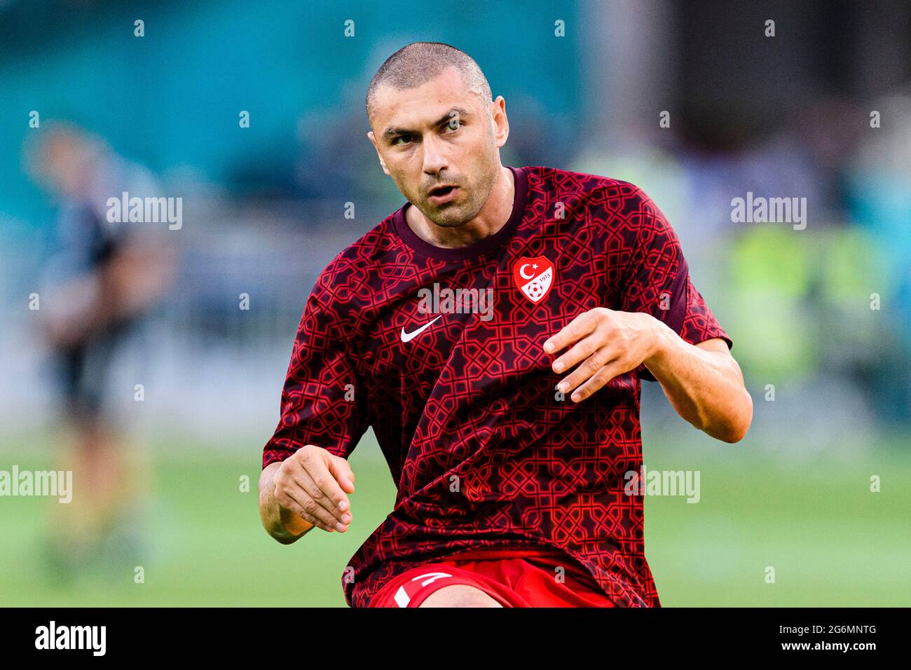 Baku Azerbaijan 16th Jun 21 Burak Yilmaz Of Turkey Warming Up During The Uefa Euro Championship Group A Match Between Turkey And Wales On J Stock Photo Alamy