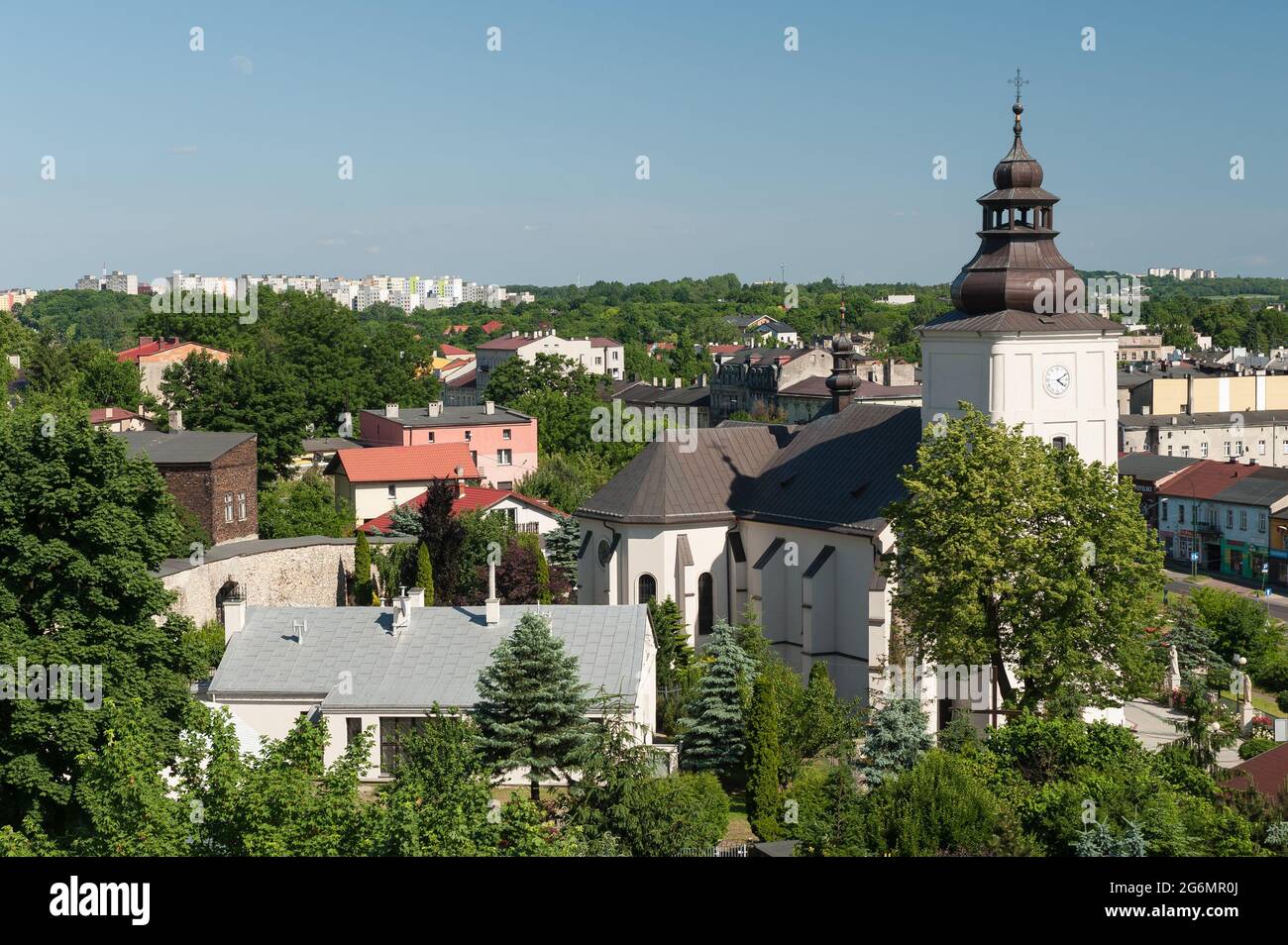 View from Będzin Castle, Silesian Voivodeship, Poland Stock Photo