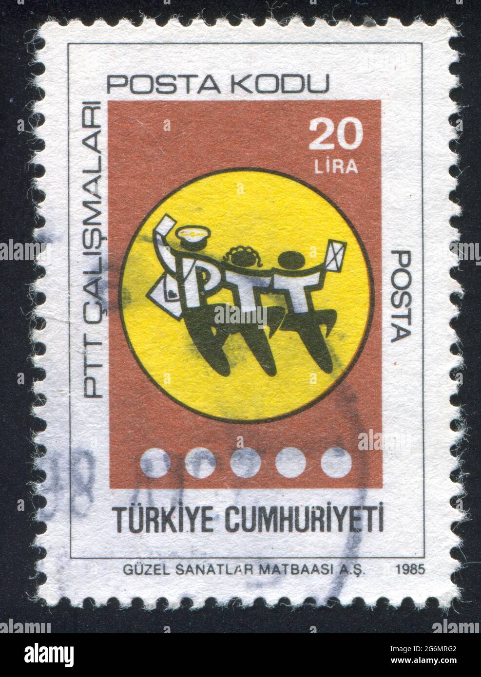 TURKEY CIRCA 1985 stamp printed by Turkey, shows postal code