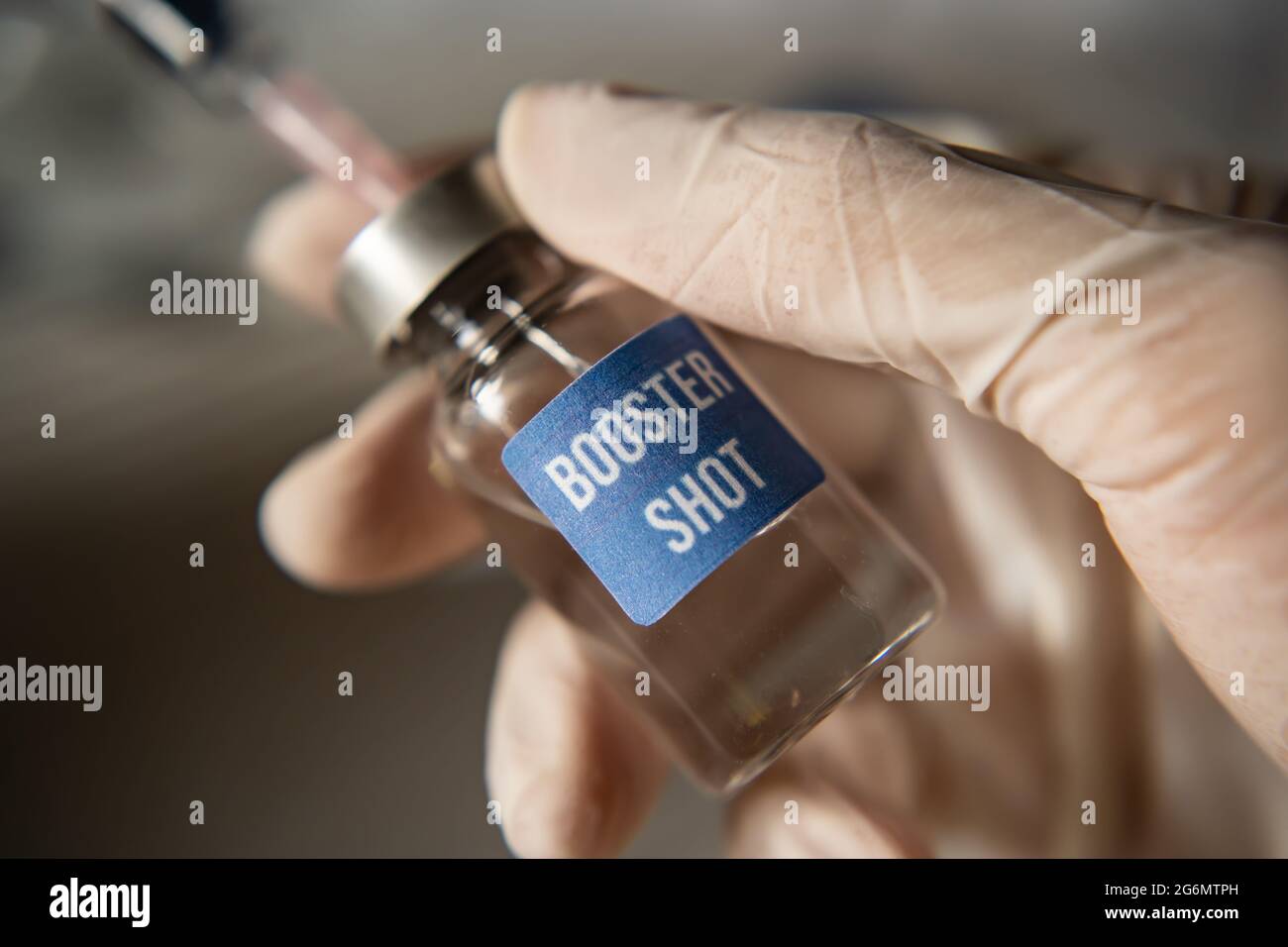Covid-19 booster shot vaccine concept Stock Photo