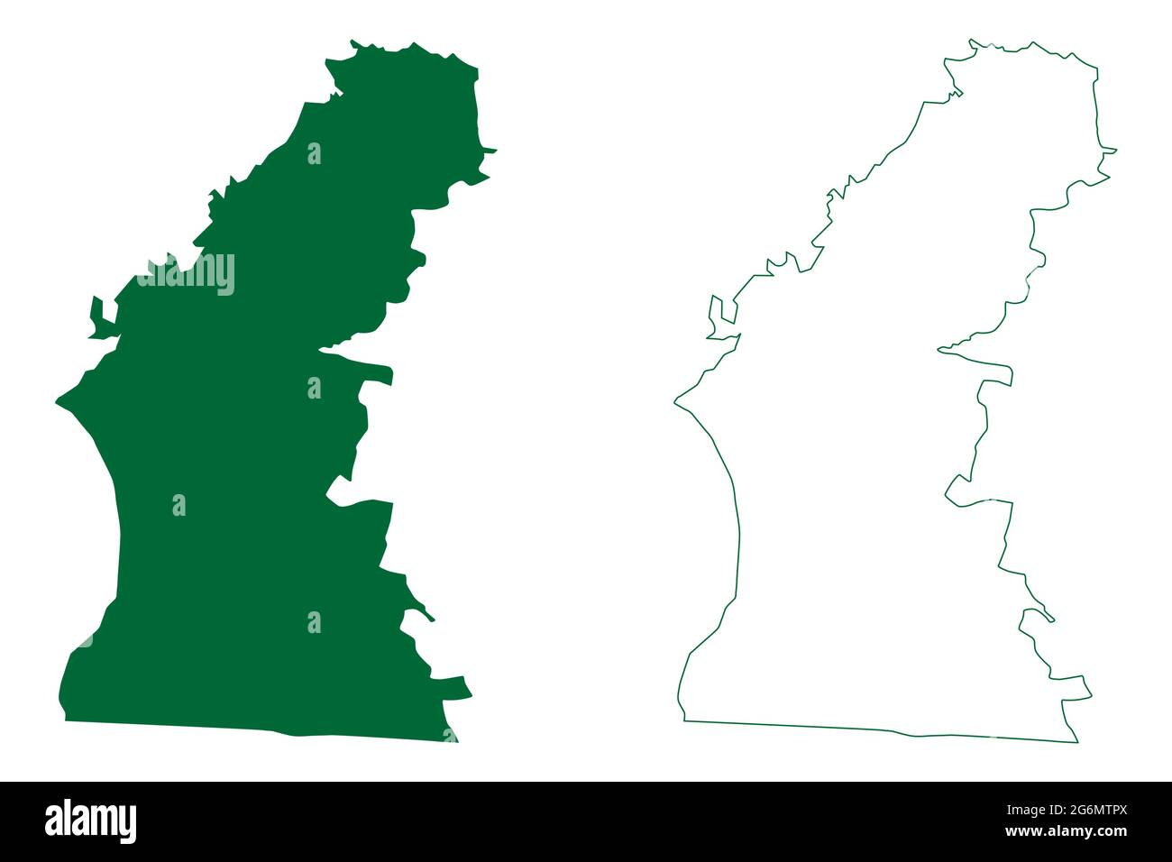 Fazilka district (Punjab State, Republic of India) map vector illustration, scribble sketch Fazilka map Stock Vector