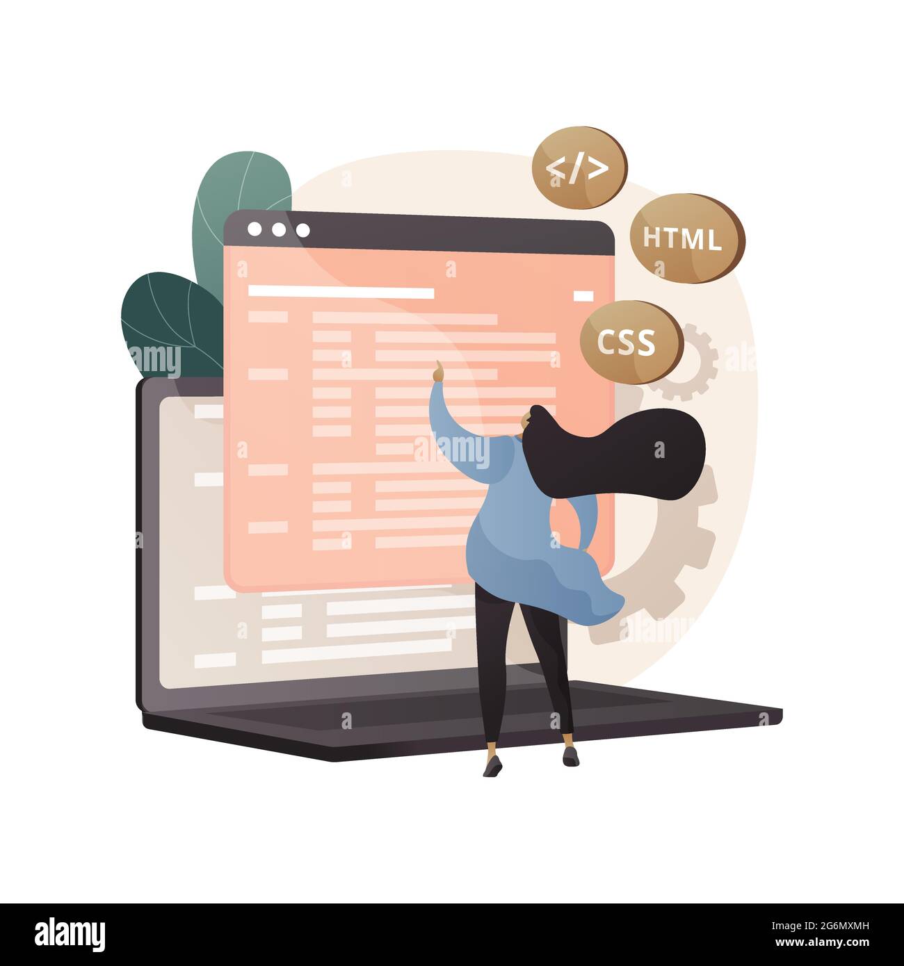 Web development abstract concept vector illustration Stock Vector Image ...