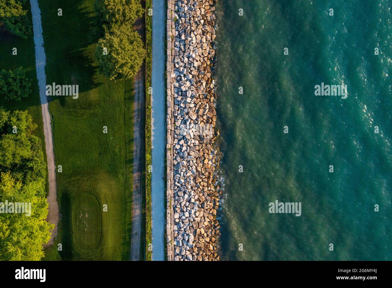 Where land meets the sea Stock Photo - Alamy