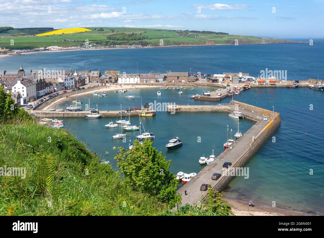 Stonehaven Harbour, Stonehaven, Aberdeenshire, Scotland, United Kingdom Stock Photo