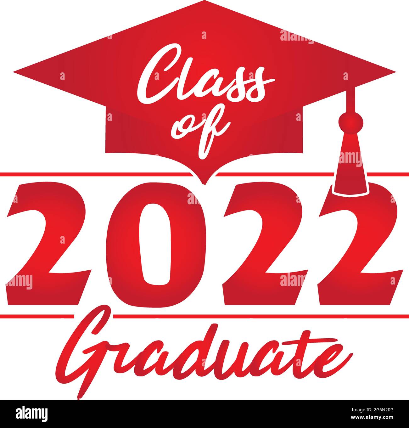 Class of 2022 Graduate Red Graphic Stock Vector Image & Art Alamy