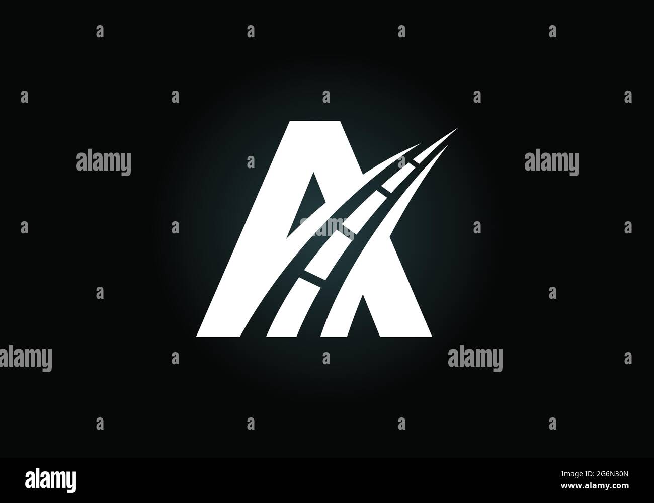 Letter A with road logo sing. The creative design concept for highway ...
