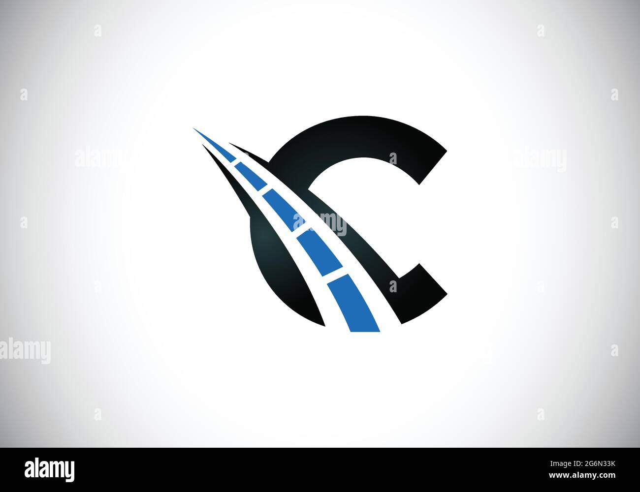 Letter C with road logo sing. The creative design concept for highway ...