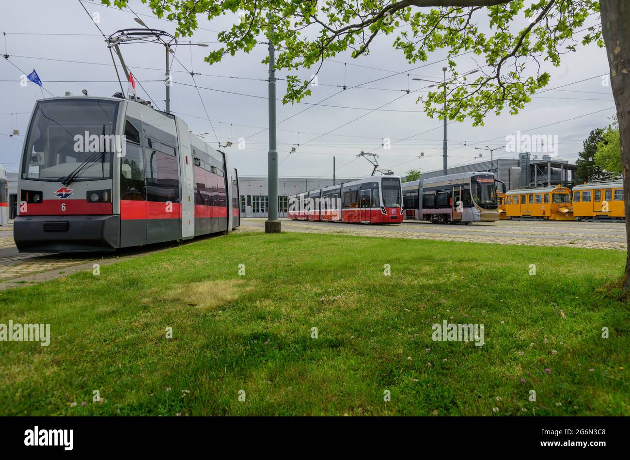 Wien, Hauptwerkst?tte der Wiener Linien // Vienna, Wiener Linien, Main Workshop Stock Photo