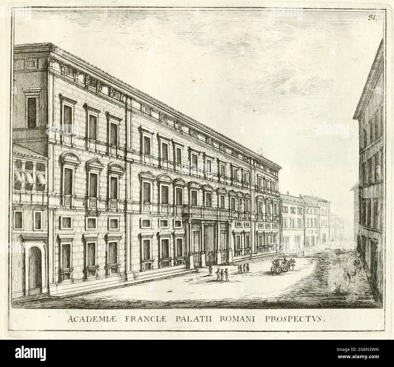 Palast der Akademie von Frankreich, in der Straße Corso, historisches ...
