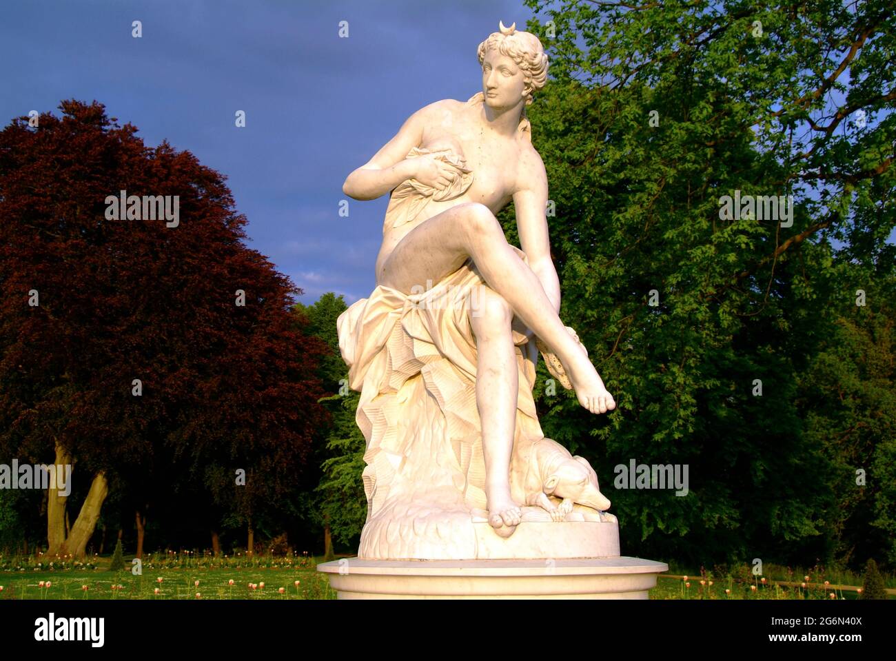 Statue of Diana in the Park Sansouci, Potsdam Stock Photo