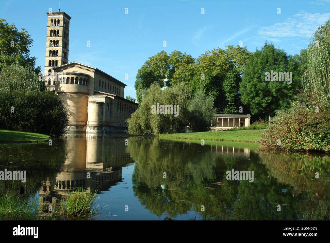 The Friedenskirche in Sanssouci Park, Potsdam Stock Photo