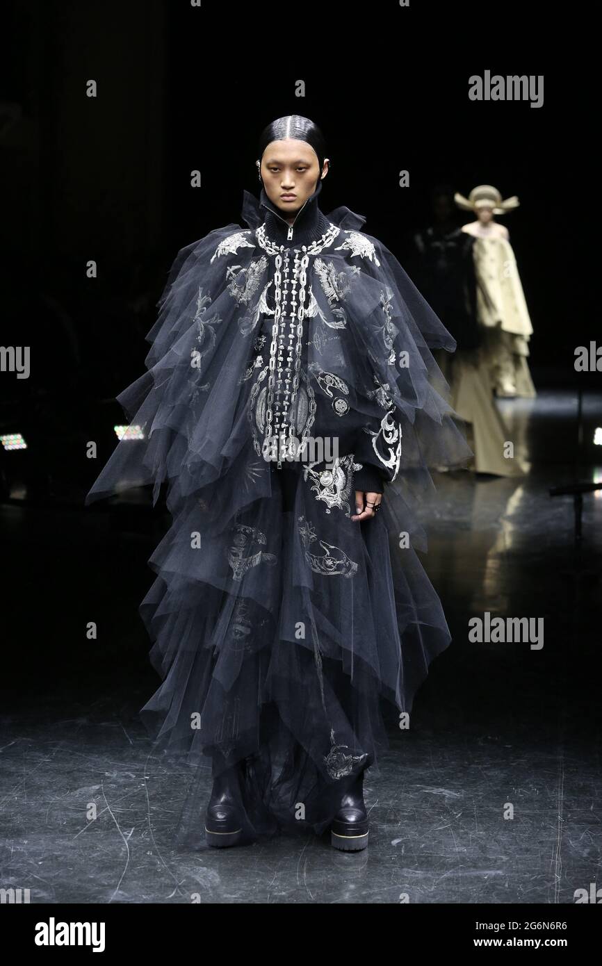 Paris, France. 7th July 2021. A model 