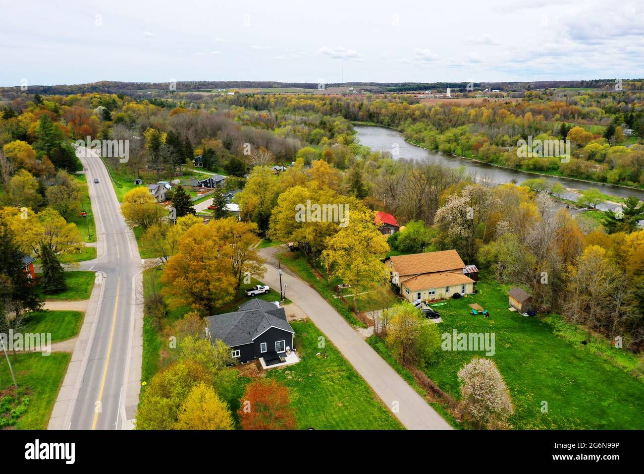 An aerial view of Glen Morris, Ontario, Canada Stock Photo Alamy
