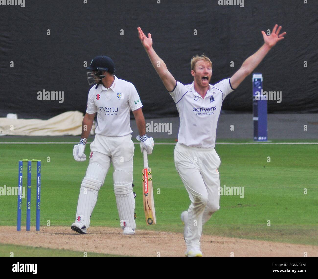 Birmingham, UK. 06th July, 2021. Men's Cricket - LV= County Championship Group One - Warwickshire Bears v Durham Credit: SPP Sport Press Photo. /Alamy Live News Stock Photo