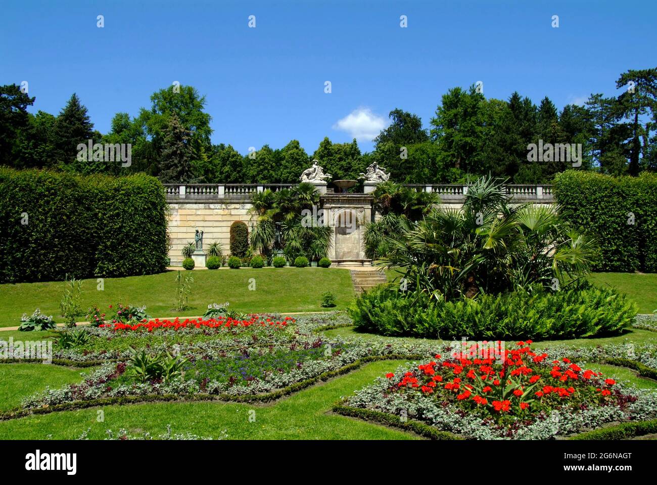 Sicilian garden in the Park Sanssouci, Potsdam Stock Photo