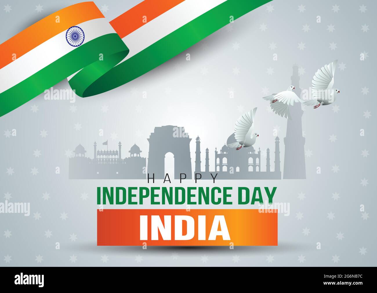 happy independence day india. flying dove with Canada flag. vector illustration design Stock Vector