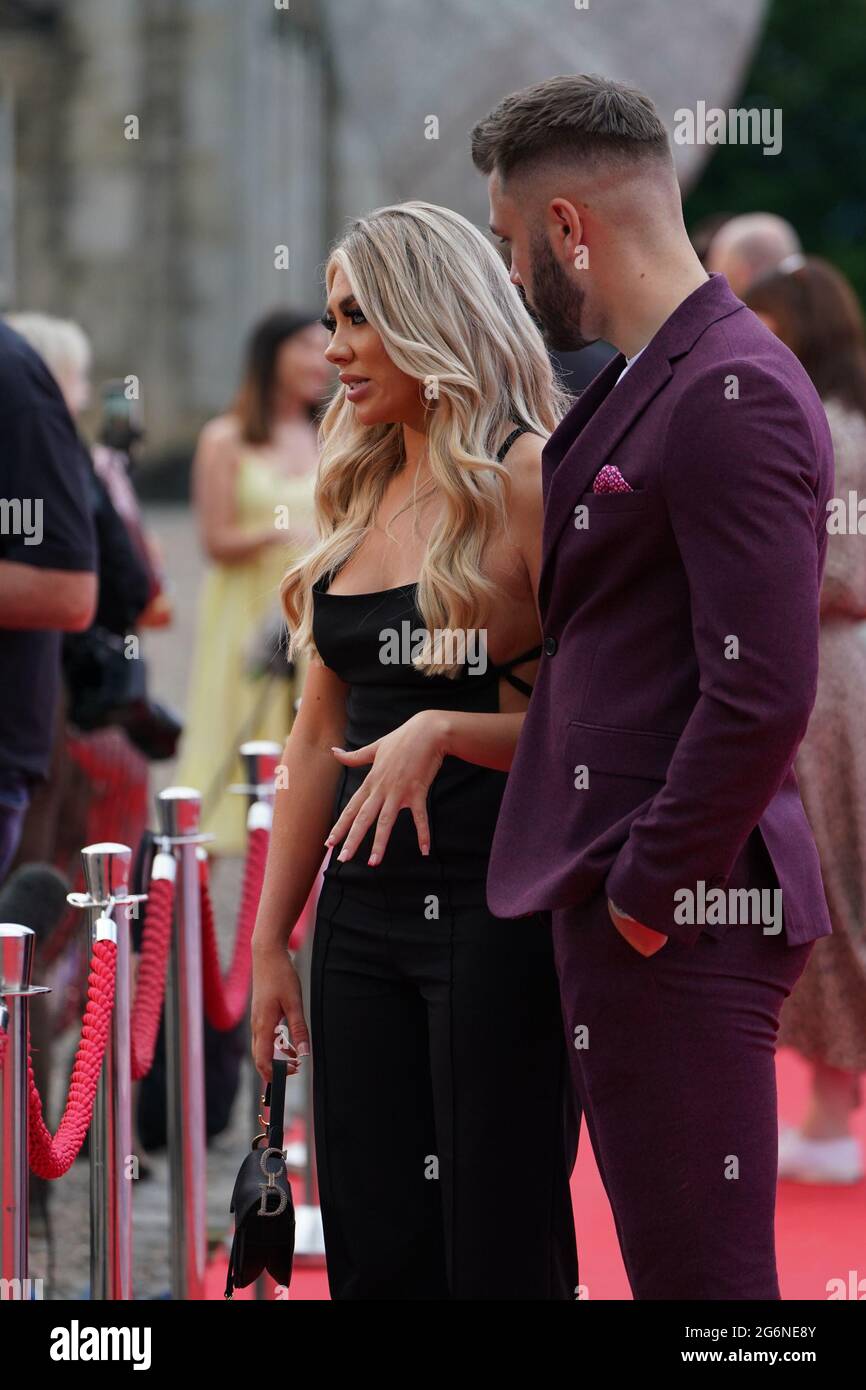 Love Island's Paige Turley and Finley Tapp arrive for the Pride of ...