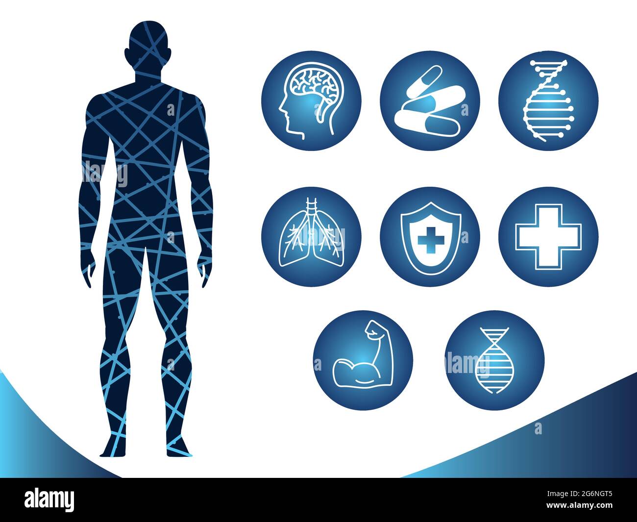 human body with healthy icons Stock Vector Image & Art - Alamy