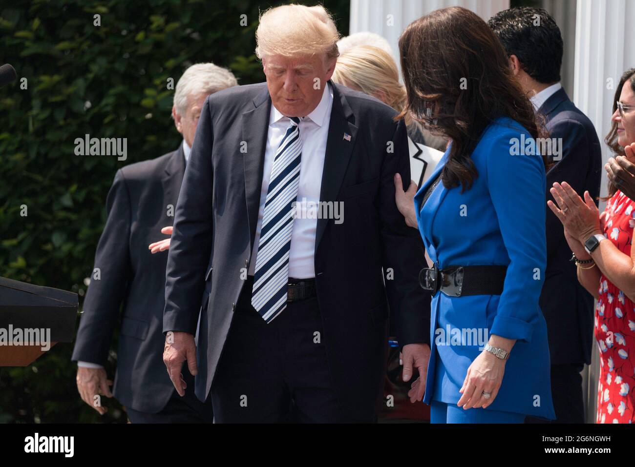 July 7 21 Former President Donald J Tump Speaks During News Conference At Trump National Golf Course In Bedminister Nj Trump And The America First Policy Institute Afpi Announced A Class Action