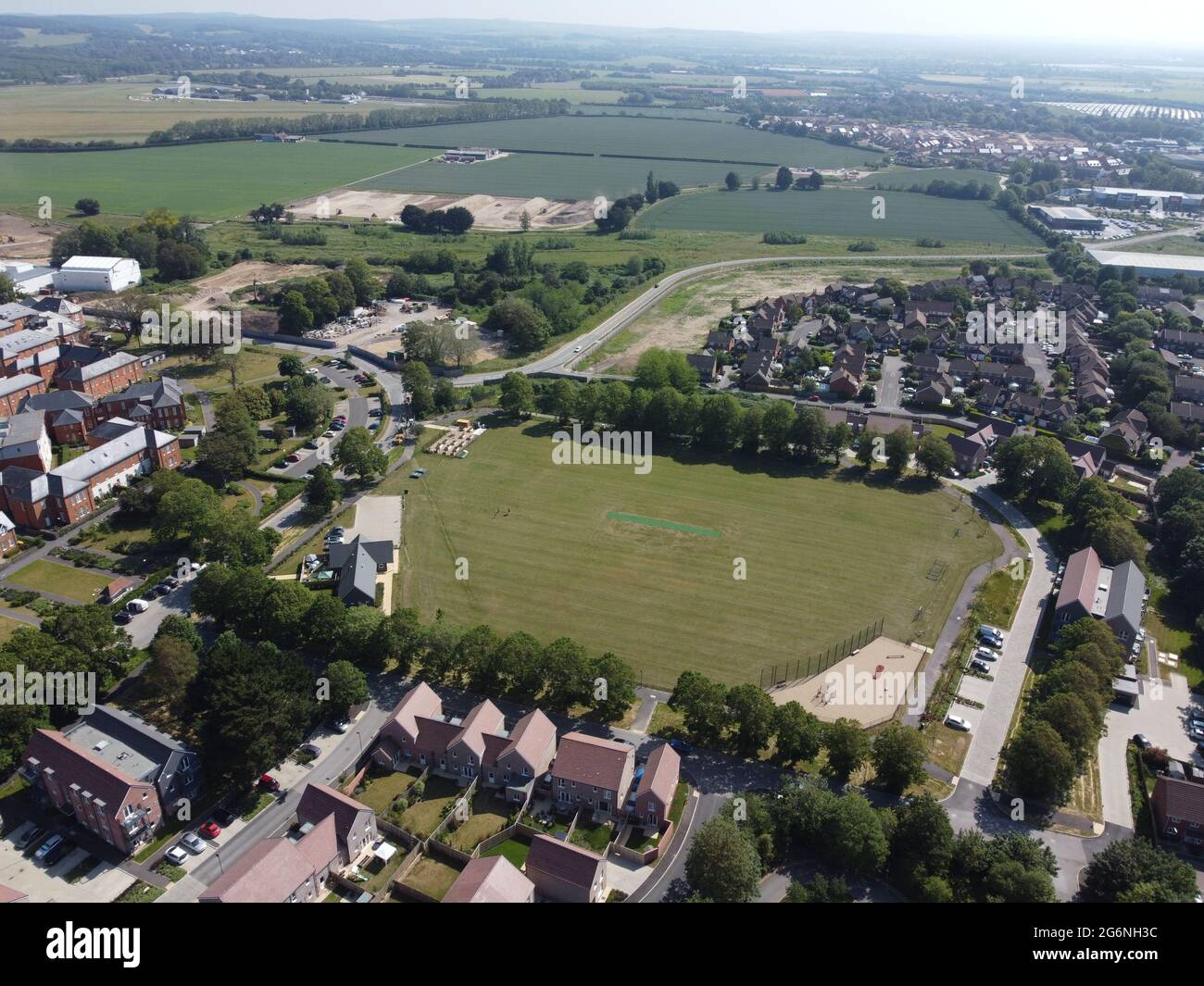 Aerial View Of Keepers Field On The Graylingwell Estate In Chichester aerial-view-of-keepers-field-on-the-graylingwell-estate-in-chichester