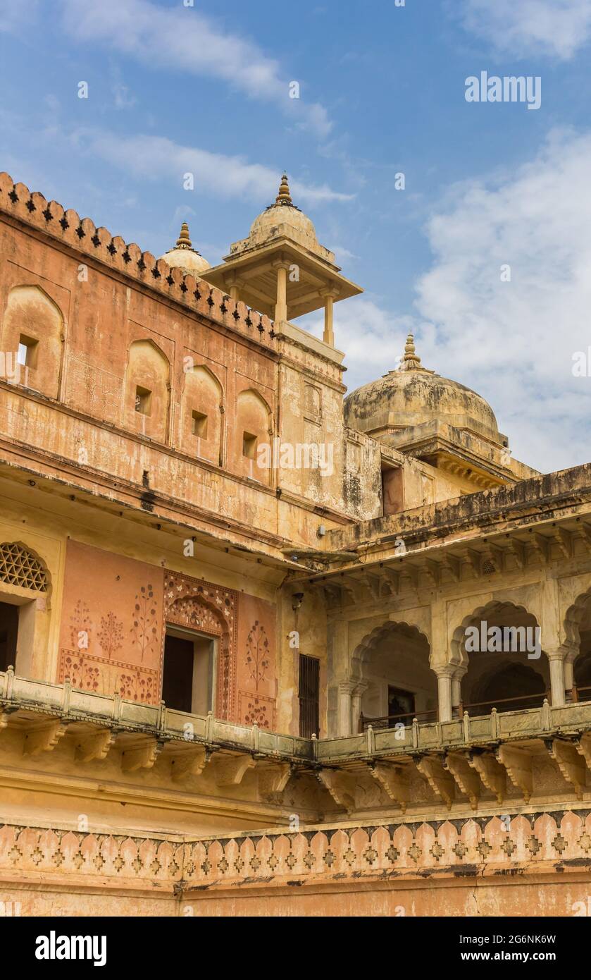 Corner towers of the Amer Fort in Jaipur, India Stock Photo Alamy