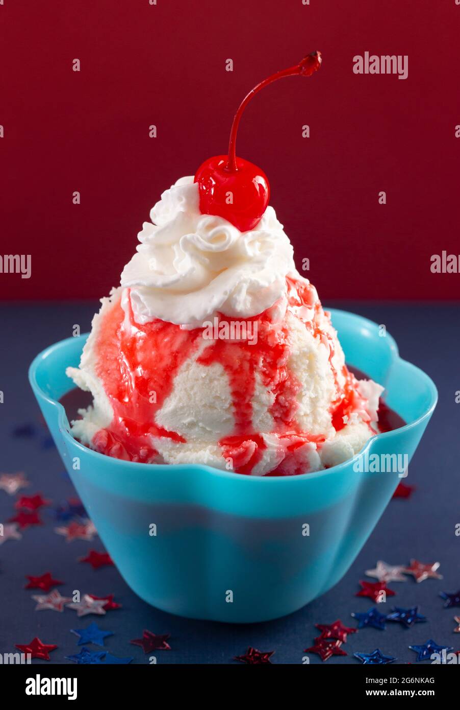 Ice Cream Sundae With Cherry