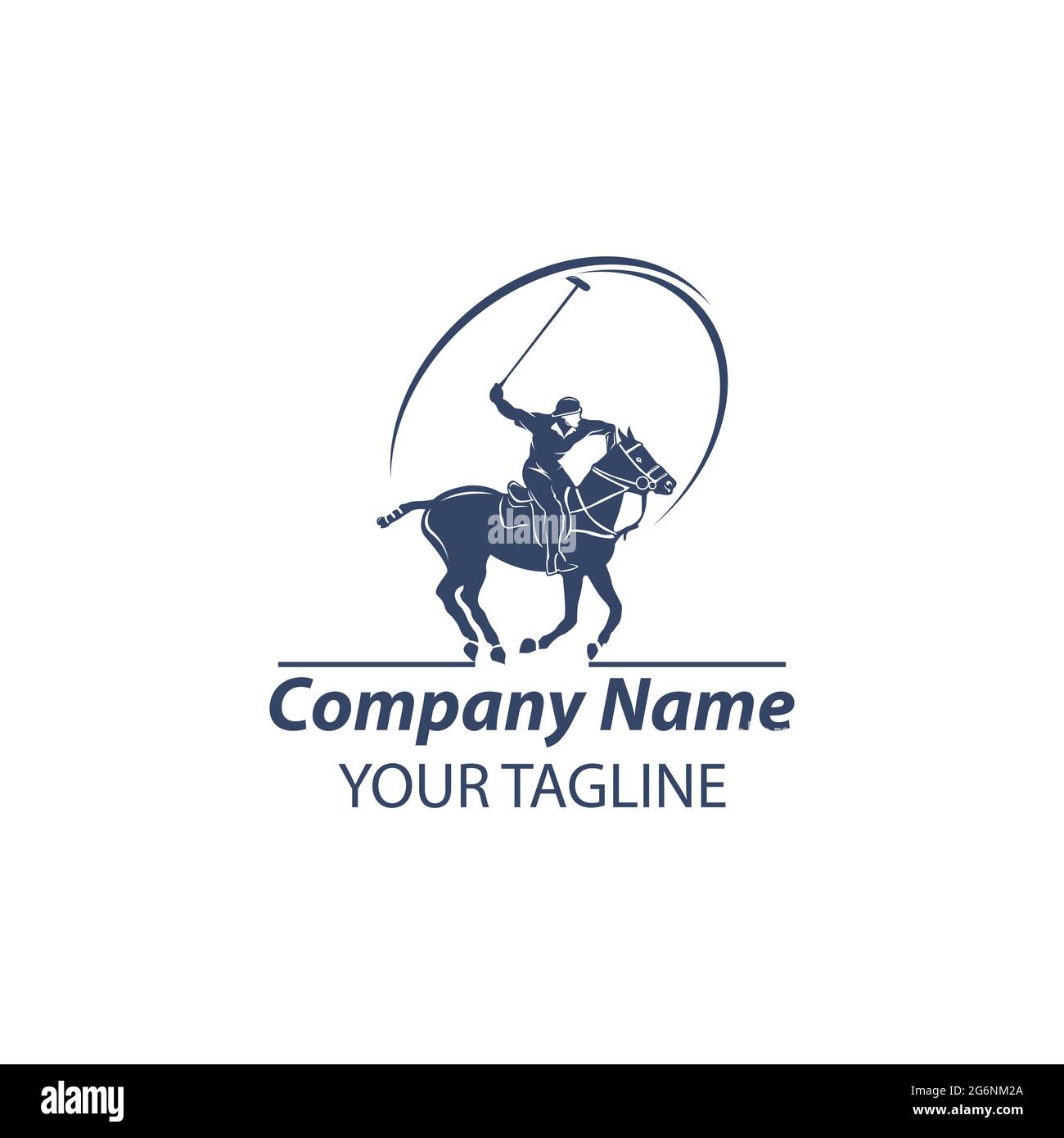 Horse polo and sign player. Vector Illustration. Branding Identity Company  logo design template. EPS 10 Stock Vector Image & Art - Alamy