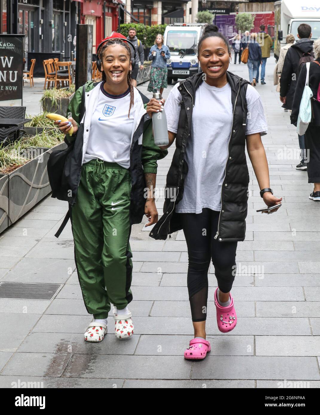 Yinka Bokinni and Shayna Marie are seen departing after their Capital