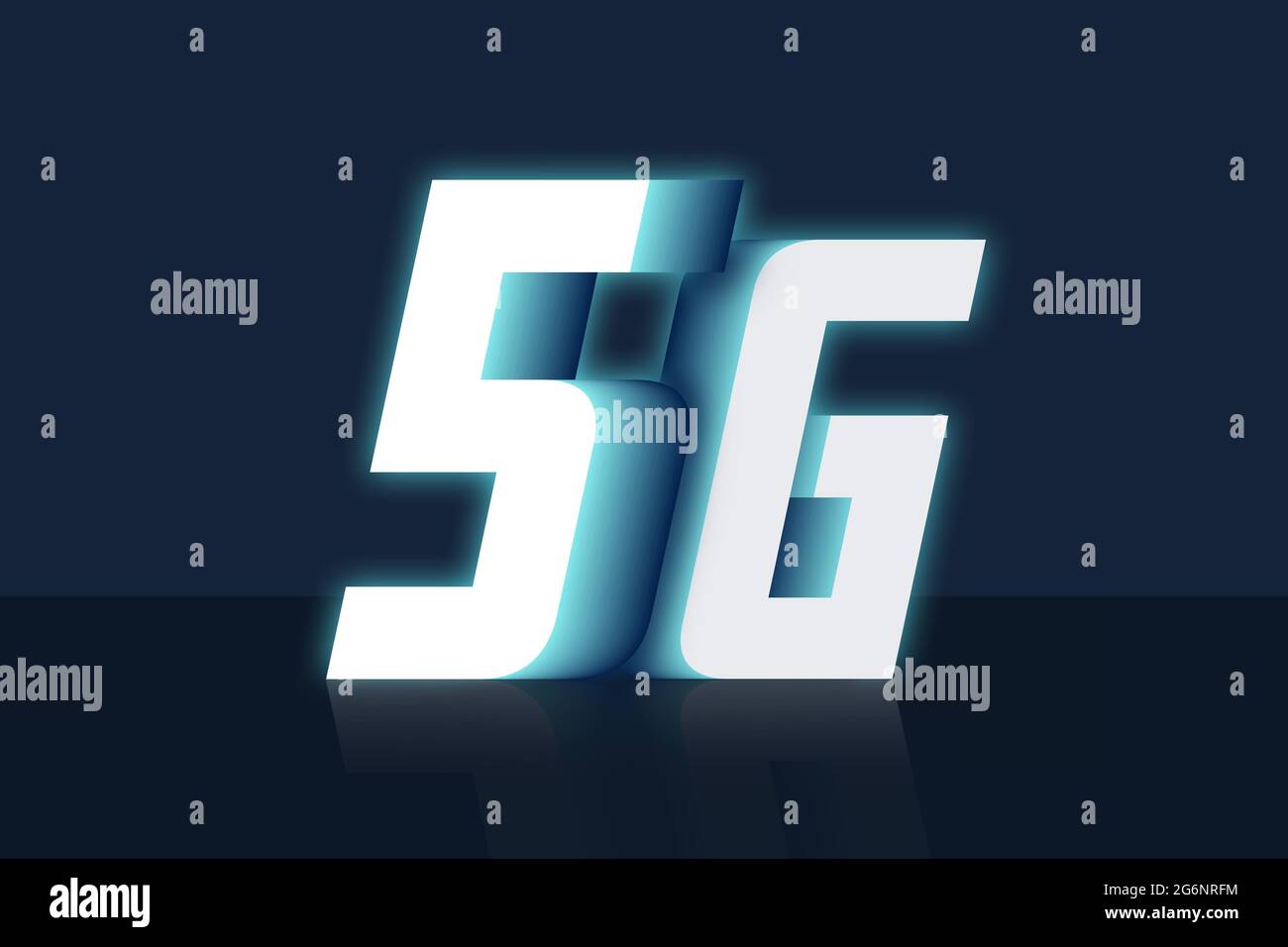 the inscription 5G on the background of the globe. 5G network, high-speed mobile Internet, new generation networks, Creative background Stock Photo