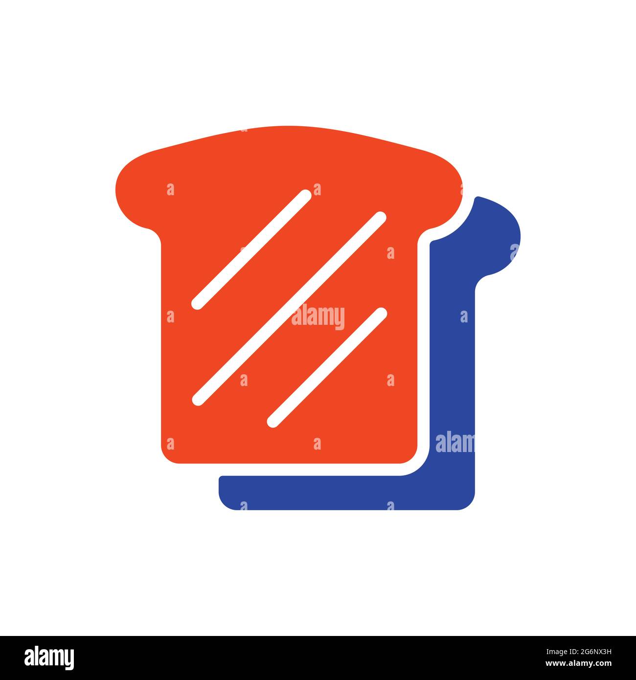 Bread, Toast vector glyph icon. Fast food sign. Graph symbol for ...
