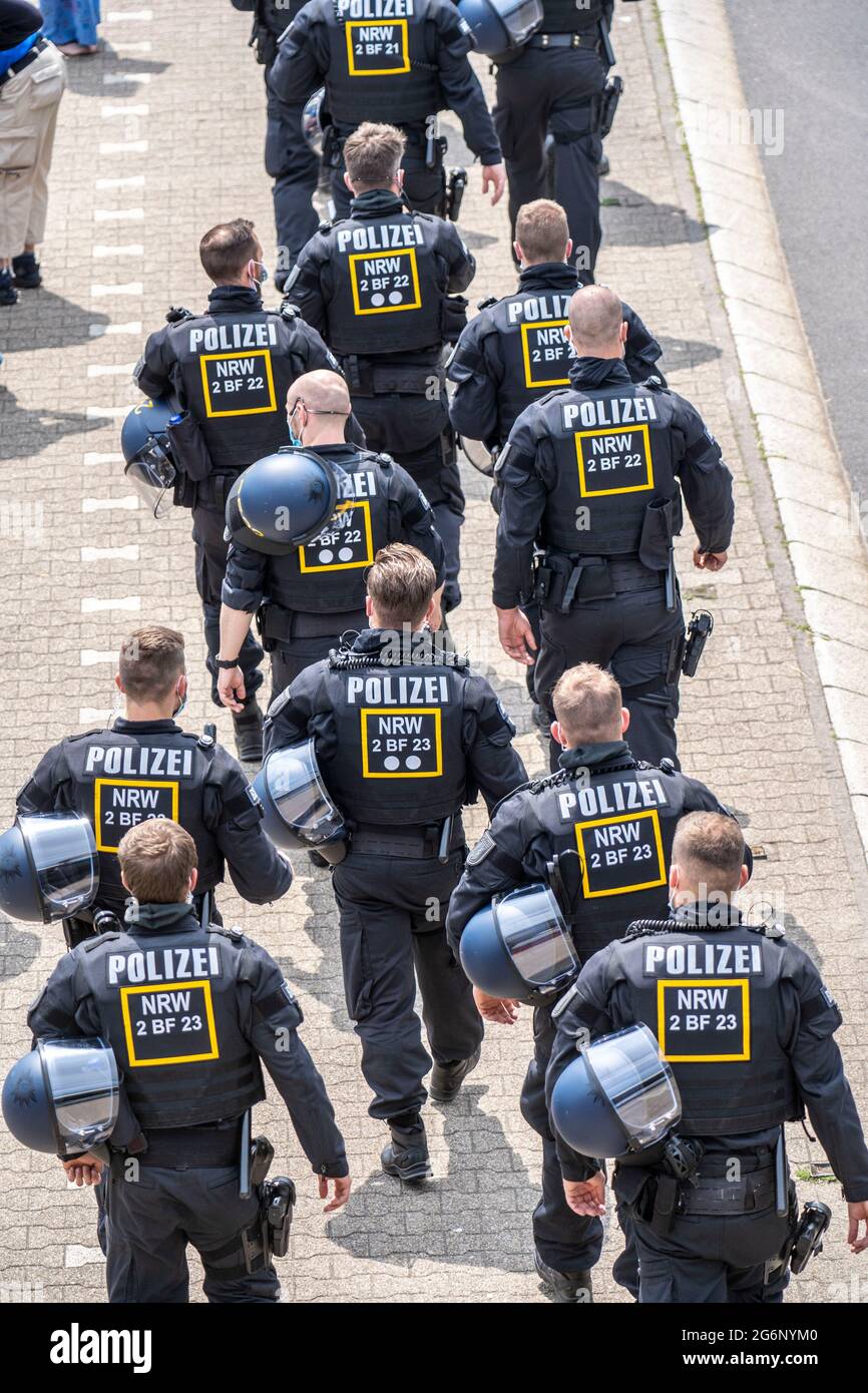 Police officers of a task force during an operation, NRW, Germany Stock Photo