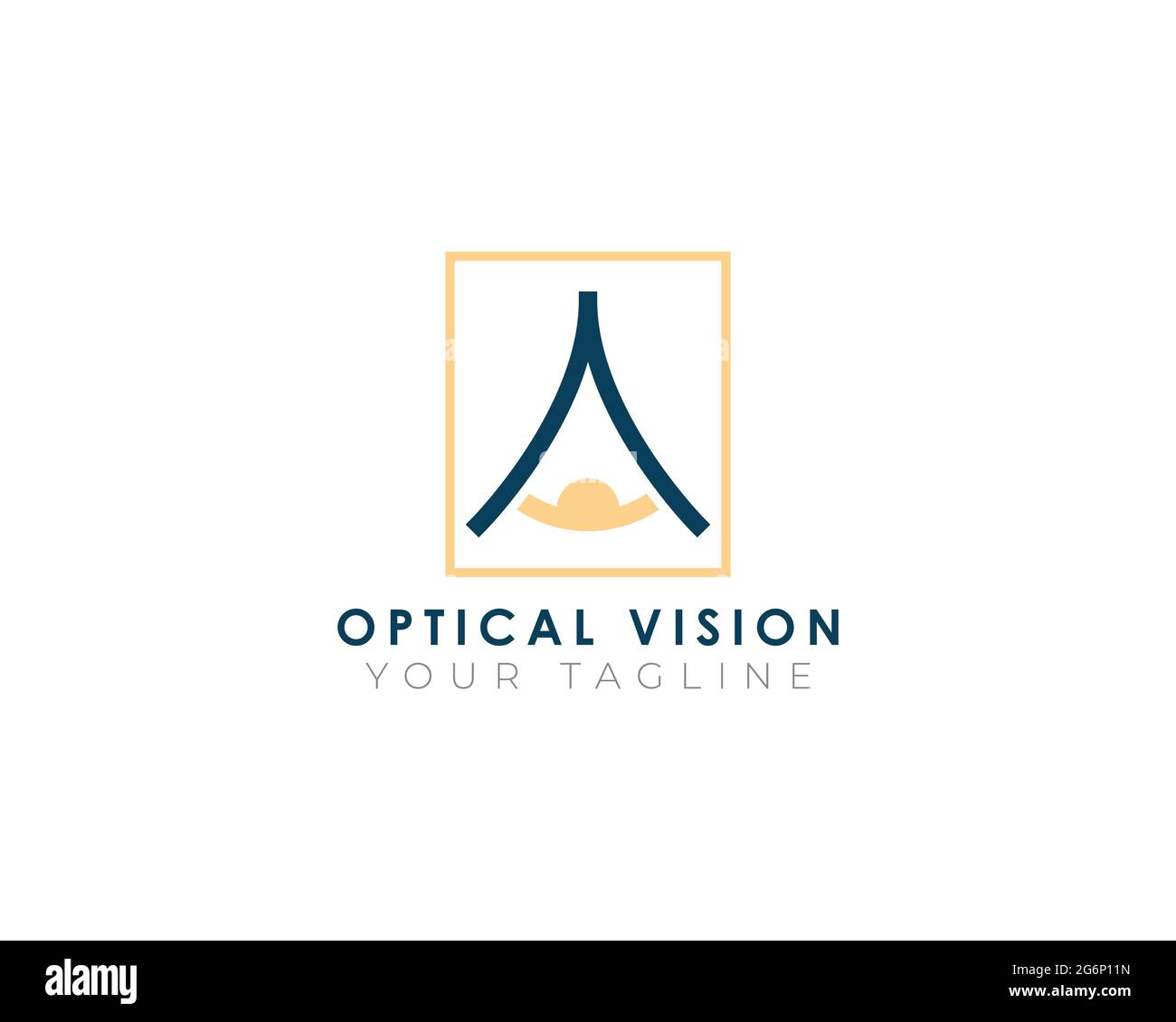 Modern Abstract Optic Initial Lens logo design inspiration Stock Vector