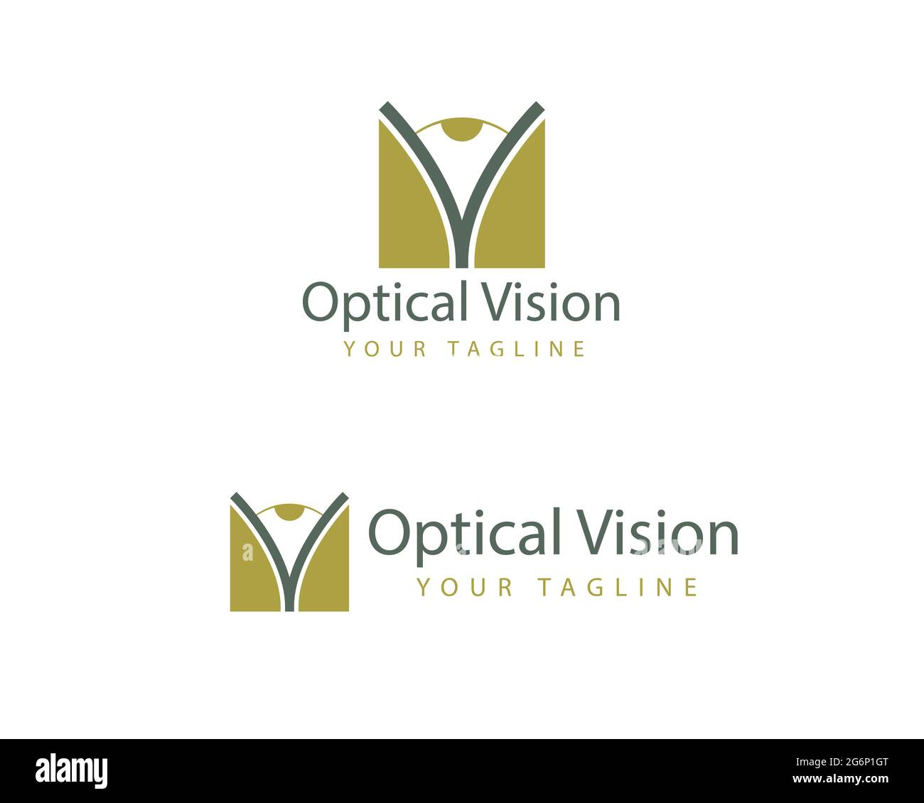 Modern Abstract Optic Initial Lens logo design inspiration Stock Vector