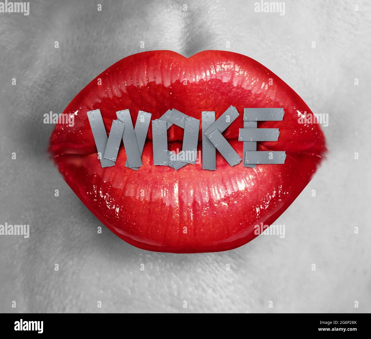 Woke speech and restrictions on freedom of speaking as cancel culture and  cultural cancellation or social media censorship Stock Photo - Alamy