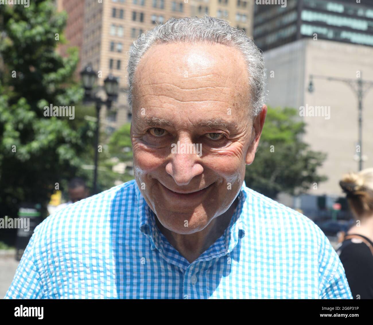 New York, New York, USA. 7th July, 2021. Democratic Senator CHUCK