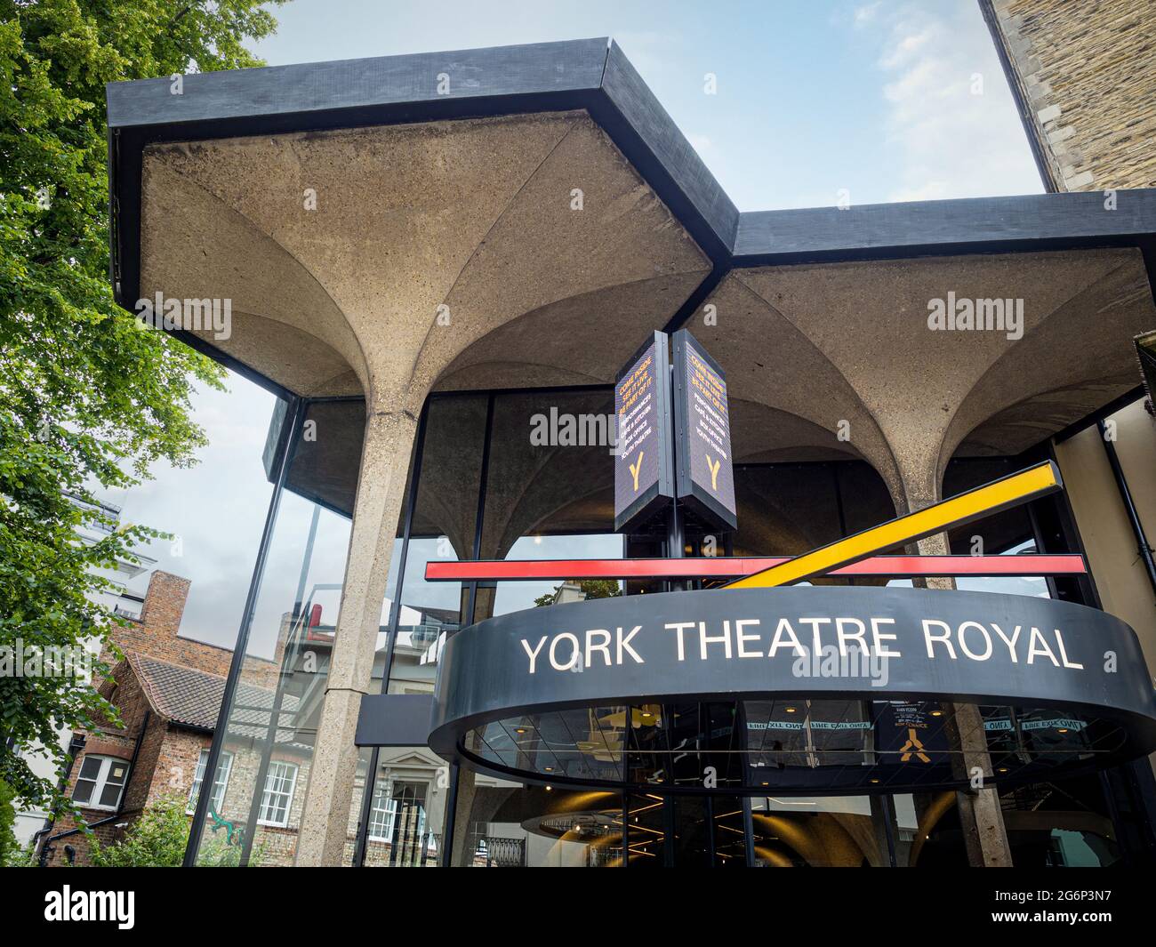The 1967 Patrick Gwynne extension of York Theatre Royal. York. North Yorkshire, UK Stock Photo