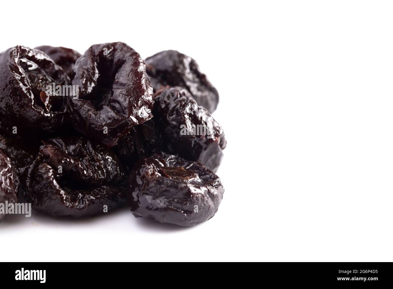 Prunes Isolated on a White Background Stock Photo