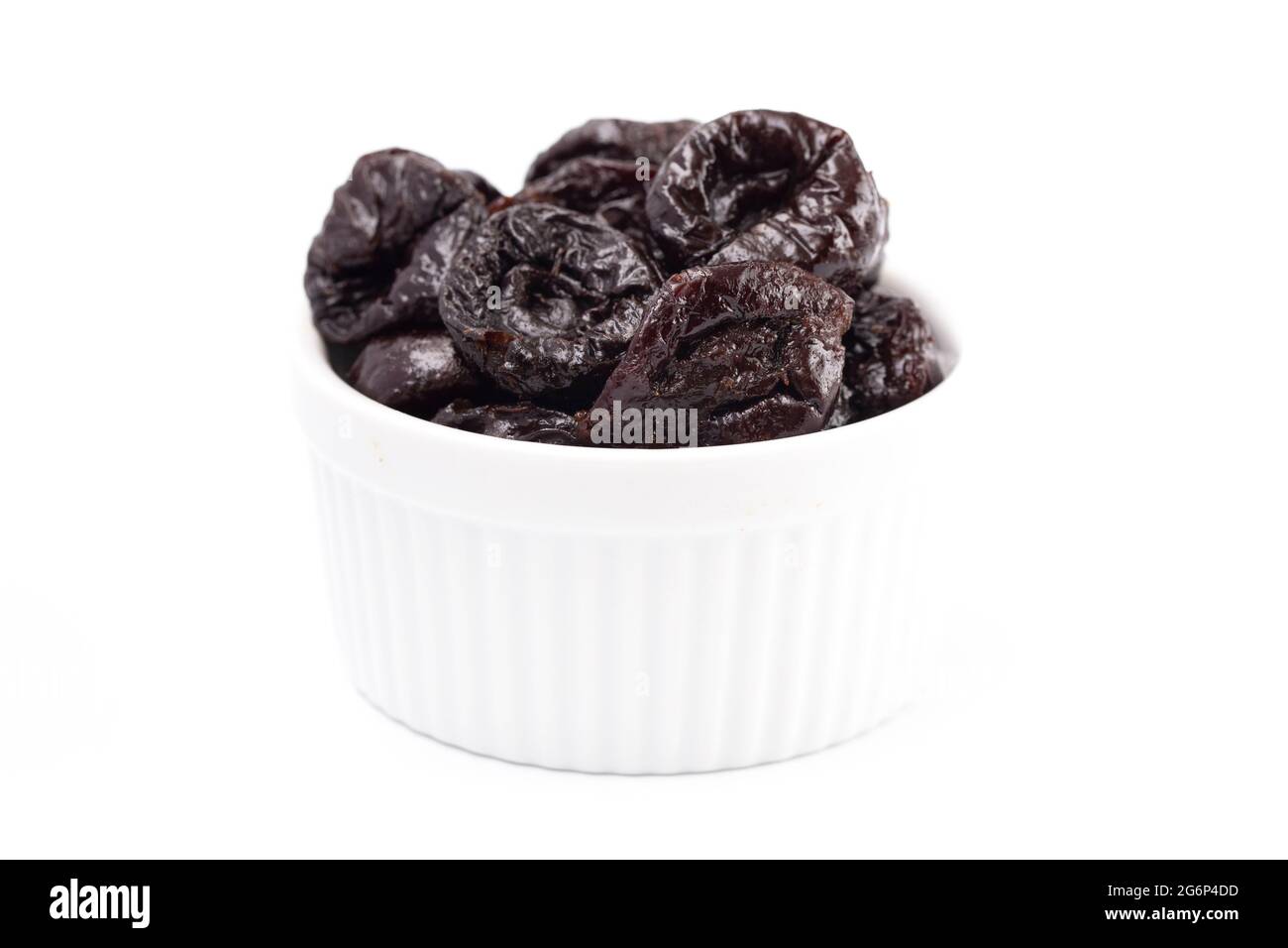 Prunes Isolated on a White Background Stock Photo