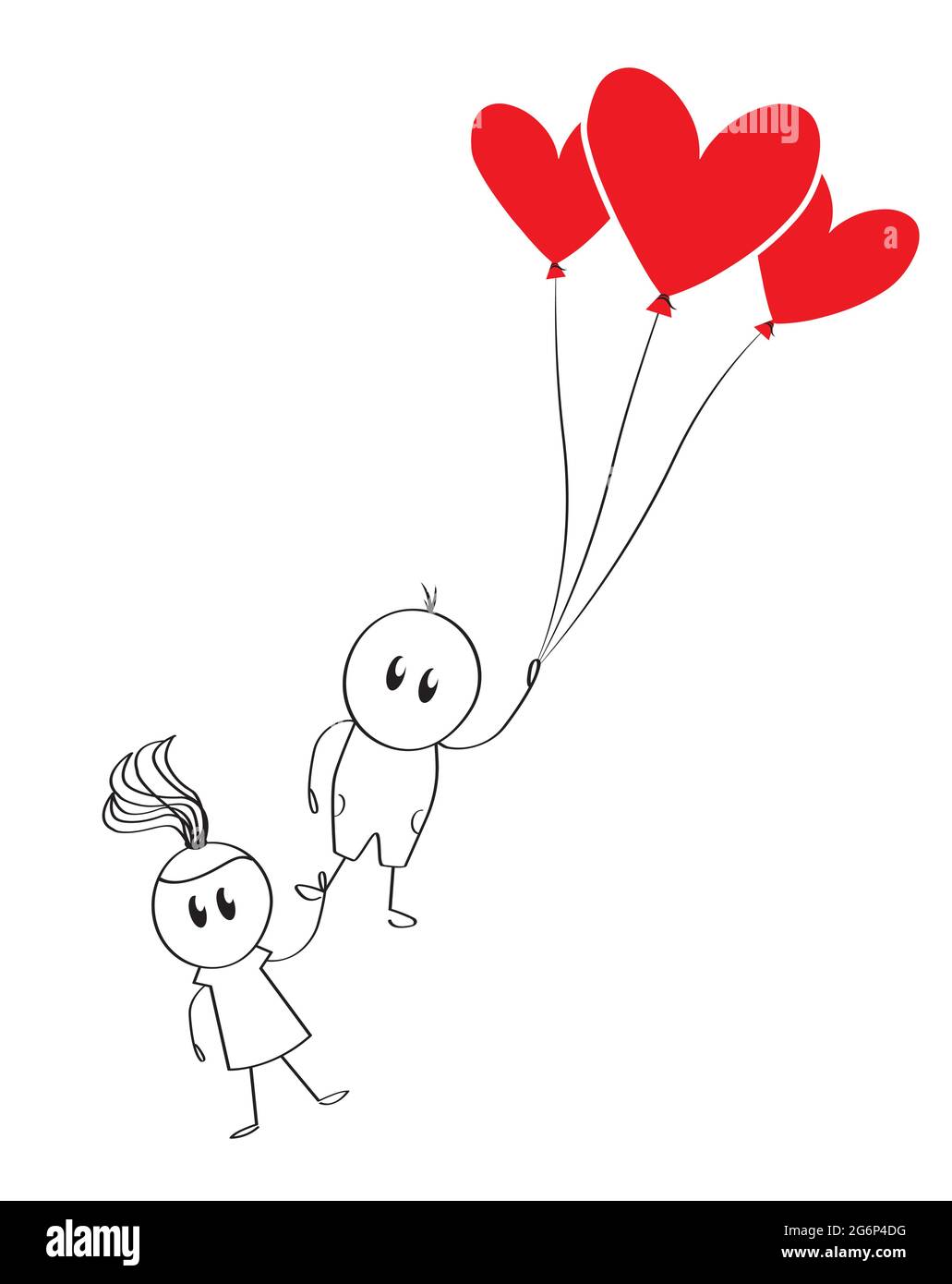 Stick Figure Boy And Girl Holding Hands