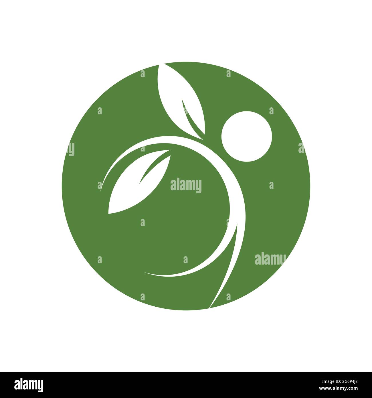 modern people leaf logo vector illustration design template Stock ...