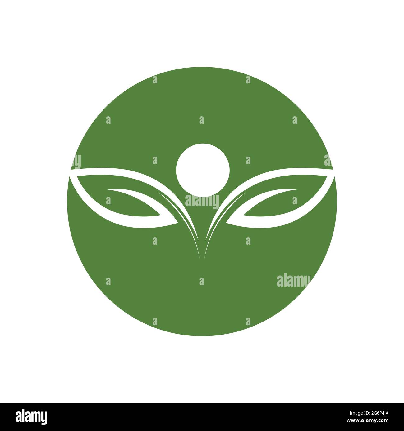 modern people leaf logo vector illustration design template Stock Vector