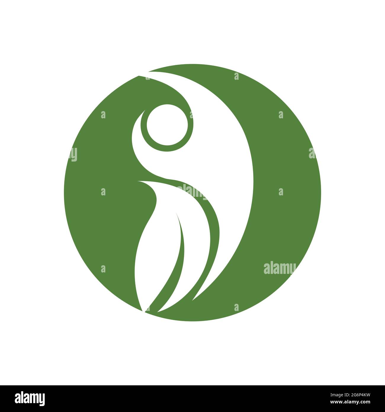 modern people leaf logo vector illustration design template Stock ...