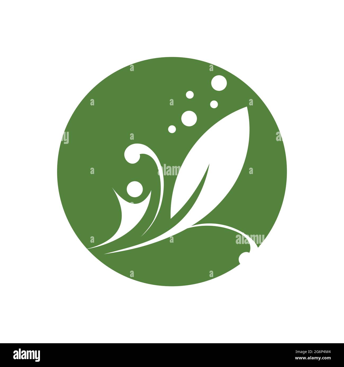 modern people leaf logo vector illustration design template Stock ...