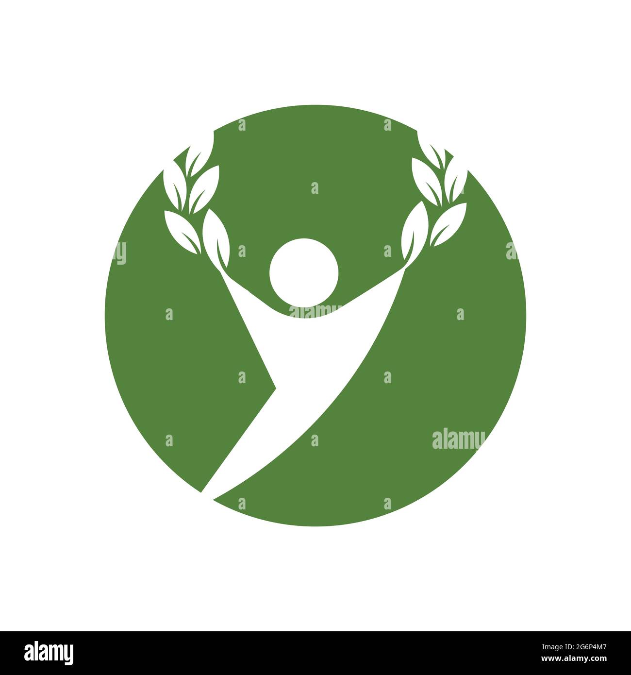 modern people leaf logo vector illustration design template Stock ...