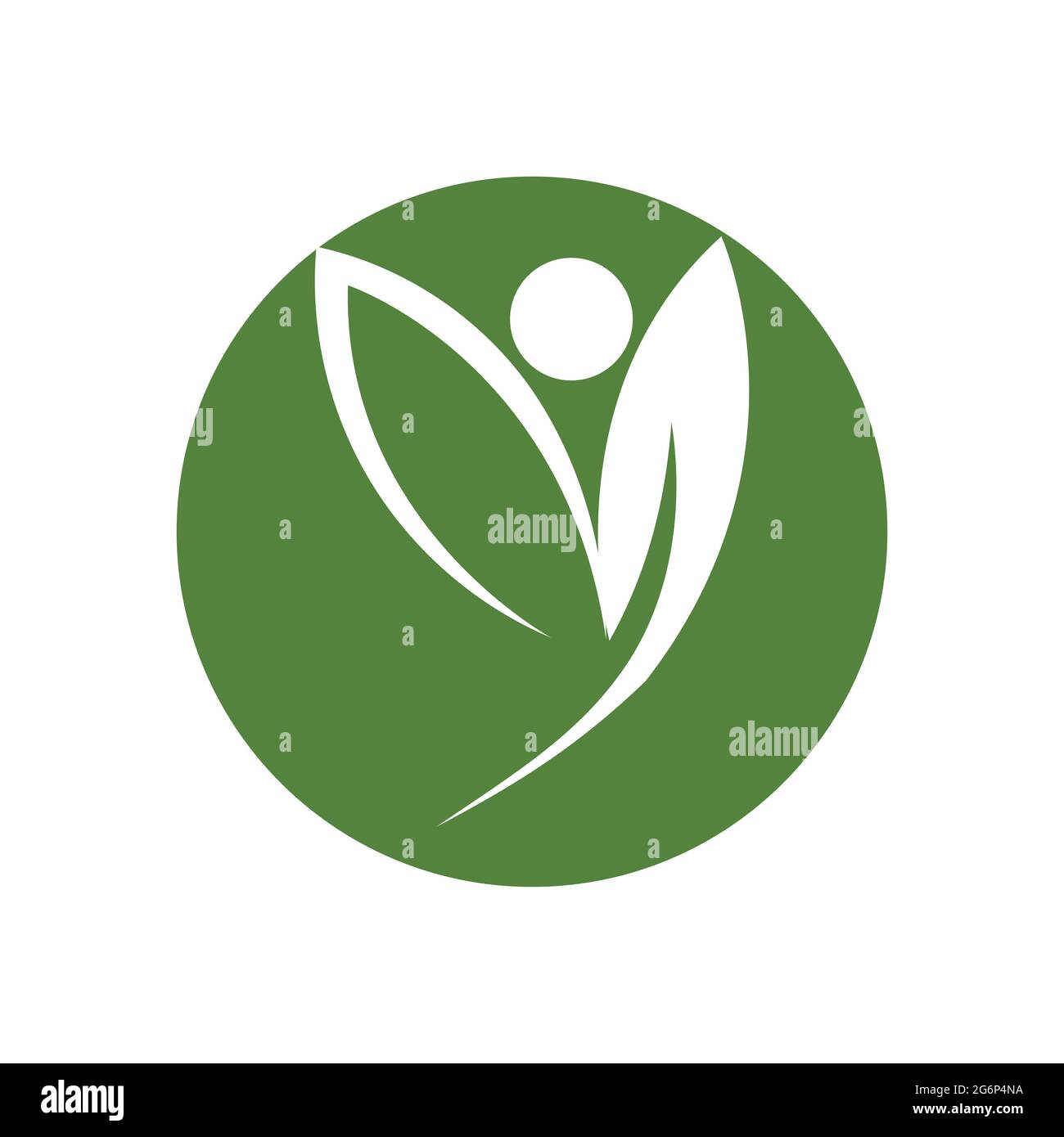modern people leaf logo vector illustration design template Stock ...