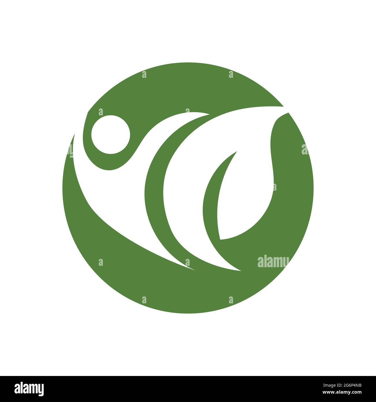 modern people leaf logo vector illustration design template Stock ...